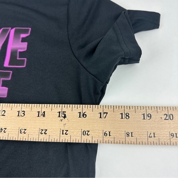 Xersion Athletic Tshirt Womens Medium 10/12 Black Pink Quick Dry - Picture 5 of 7